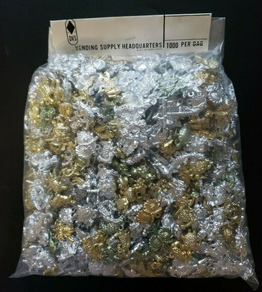 Charmbest Metallic Asst Gold & Silver Plastic Vending Charms Bag about 1000 Pcs - Picture 1 of 5